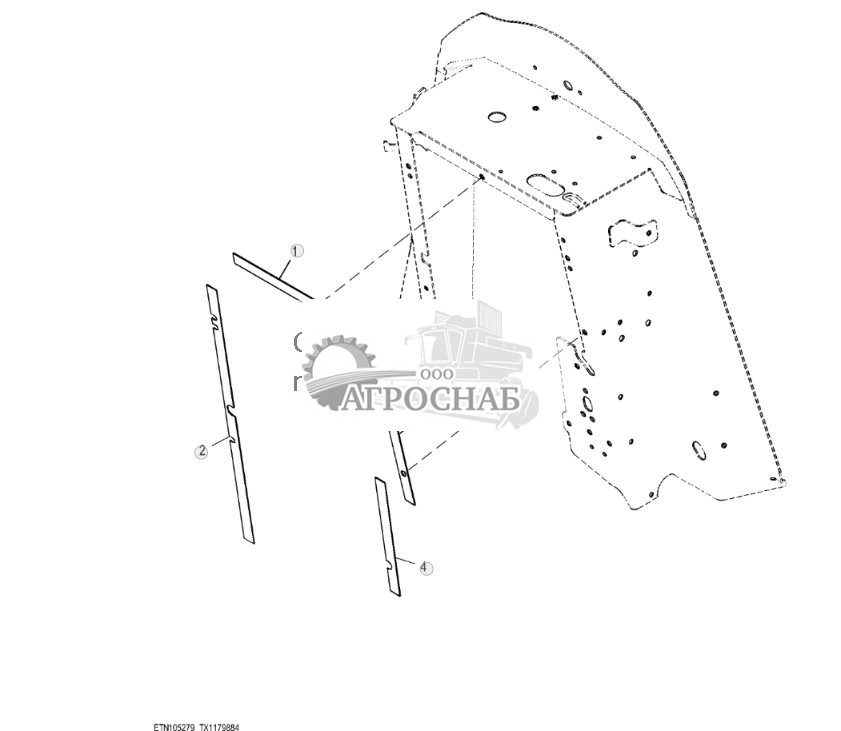 Уплотнение переднего пульта управления - ST817482 324.jpg